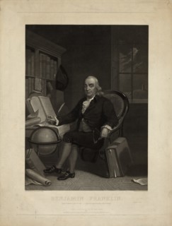 Portrait of Benjamin Franklin , 1847.