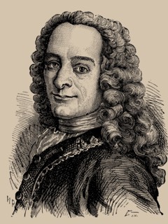 Portrait of Porträt von Francois Marie Arouet de Voltaire (1694-1778), 1889.