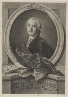 Portrait of the composer Johann Adolf Hasse (1699-1783), 1755.