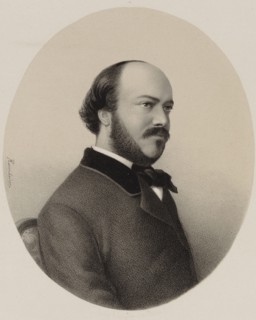 Portrait of the harpist and composer Félix Godefroid (1818-1897), 1855.