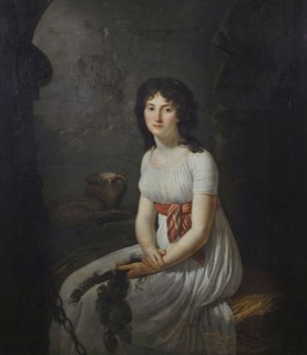 Portrait of Thérésa Tallien (1773-1835) in a cell in La Force Prison , 1796.