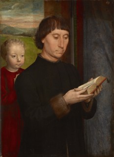 Praying man with his deceased son, 1475-1480.