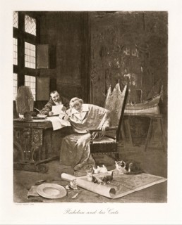 Richelieu and his cats, ca 1868.