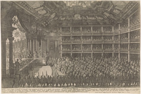 Scene from the opera Il pomo d'oro (The Golden Apple) of A. Cesti to the wedding of Leopold I and Ma