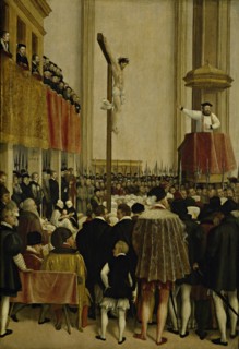 Sermon of the Papal Legate Cornelio Musso (1511-1574), in the Augustinian Church, Vienna, 1561.