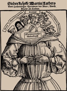Seven-Headed Luther (Der siebenköpfige Luther), 1529.