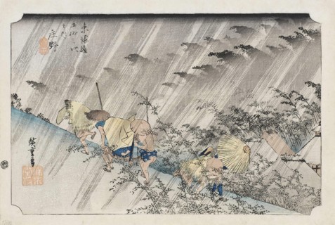 Shono (from the Fifty-Three Stations of the Tokaido Highway), 1833-1834.