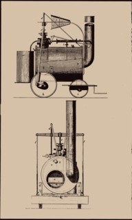 The first passenger-carrying common road locomotive, Camborne, 1801, 1801.