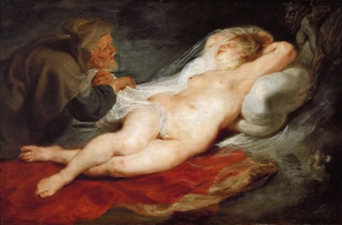 The Hermit and the Sleeping Angelica, ca 1627.