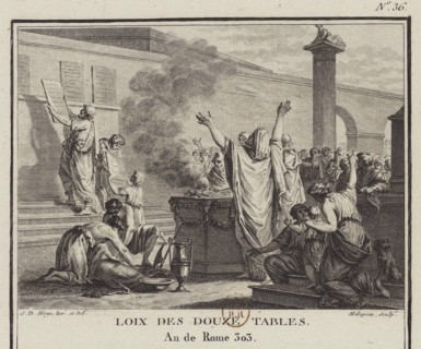 The Law of the Twelve Tables (Leges Duodecim Tabularum or Duodecim Tabulae), 1799.