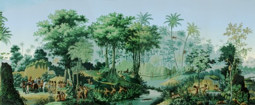 The Views of Brazil. Panoramic wallpaper (detail), c. 1830.