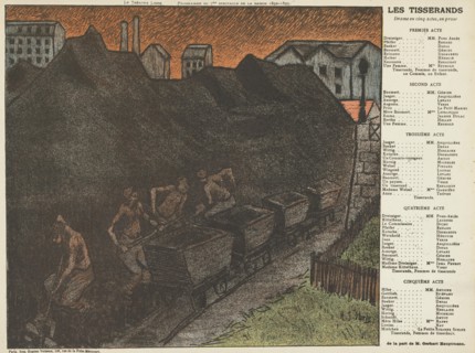 Theatre programme for The Weavers by Gerhart Hauptmann (Théâtre Libre, 29 May 1893) , 1893.
