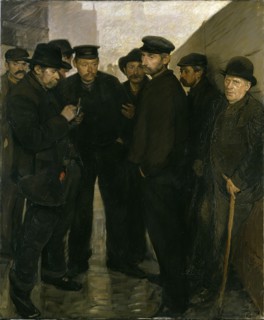 Unemployed (Day Laborers at the Port of Hamburg), 1908-1909.