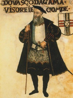 Vasco da Gama, as Viceroy of India and Count of Vidigueira. From Livro de Lisuarte de Abreu , c. 156