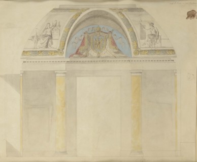 Study for the decoration of the throne at the Palais des Tuileries, 1806.