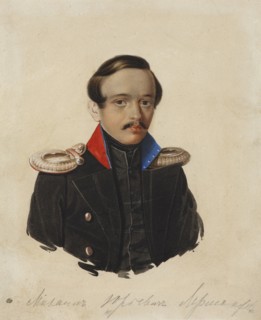 Portrait of the poet Mikhail Yuryevich Lermontov (1814-1841), 1839-1840.