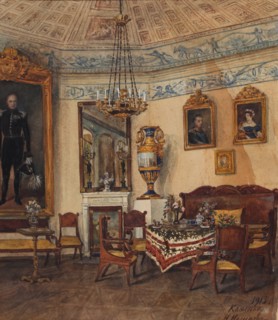 Interior in the Kamenka Estate of the Podolia Governorate, 1913.