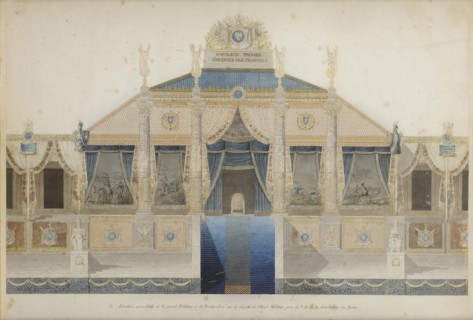 Project of the Great Tribune and the Throne for the Feast of the Distribution of Eagles , 1807.