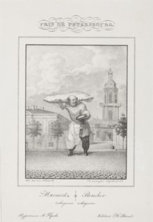 The meat merchant, 1830-1831.