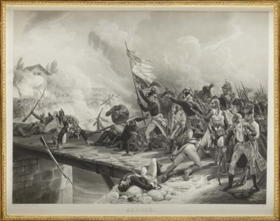 Napoleon Bonaparte at the Pont d'Arcole.
