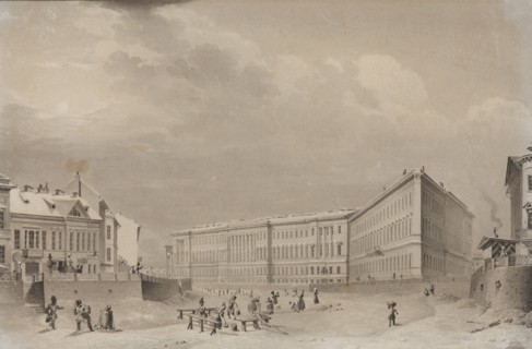 Saint Petersburg. The General Staff building on the Moika River embankment, before 1833.