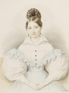 Portrait of Anna Plochl (1804-1885), Freifrau von Brandhofen (Copy), 1832.