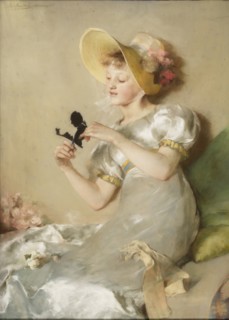 The Papercutting, c. 1890.