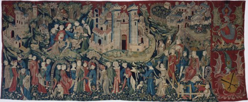 Courtly Love Games (Spieleteppich), tapestry, ca 1400.