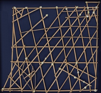 Marshall Islands stick chart. Micronesia, c. 1920.
