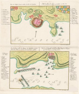 The naval Battle of Chesma. The naval Battle of Lemnos. 1770, 1771.