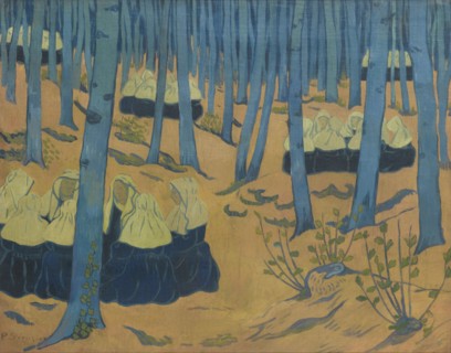 Breton Women, the Meeting in the Sacred Wood. (Bretonnes, réunion dans le bois sacré), ca 1892.