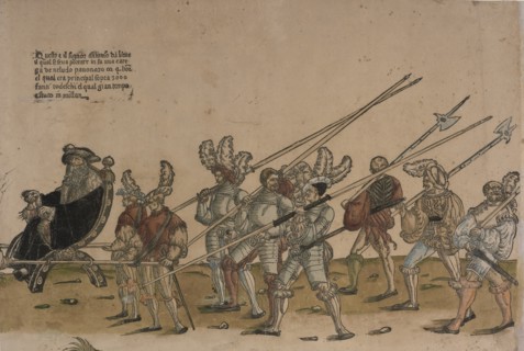 Ceremonial Procession in Bologna on 5 November 1529, on the Occasion of Charles V's Coronation by Po