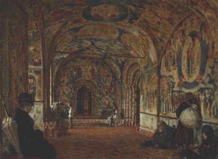 The entrance of a 17th Century Church in Yaroslavl , ca 1894.