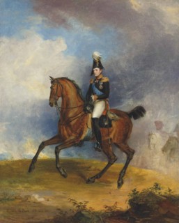 Portrait of Grand Duke Nikolai Pavlovich (1796-1855) on horseback , 1822.