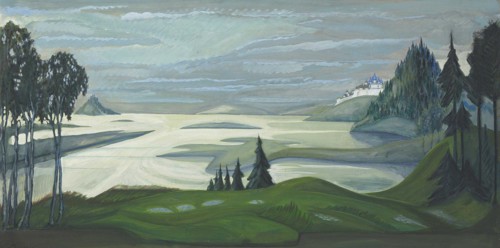 The Volkhov River. Stage design for the opera Sadko by N. Rimsky-Korsakov, 1929-1930.