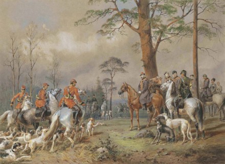 The hunting party of Emperor Alexander II.