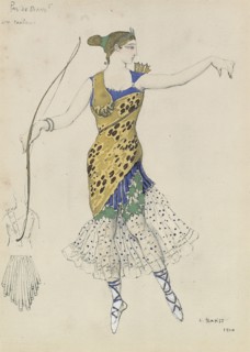 Costume design for the ballet Diane et Actéon Pas de deux (Pas de Diane)  , 1910.