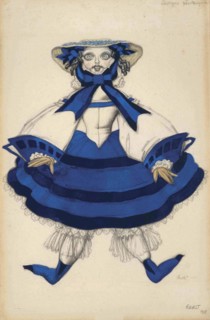 Costume design for the ballet La Boutique Fantasque, 1918.