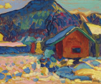 Winter study with mountain, 1908.