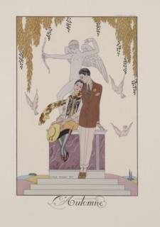 Autumn. Illustration from Falbalas et Fanfreluches. Almanach des modes, 1925.