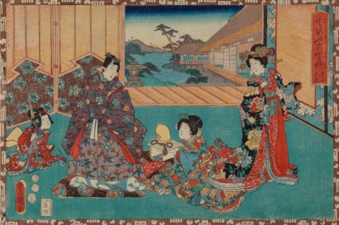 From the series Sono sugata yukari no utsushi-e (Magic Lantern Slides of That Romantic Purple Figure