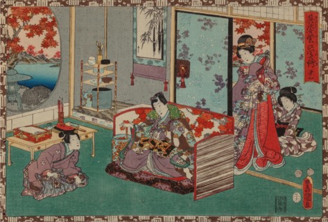 From the series Sono sugata yukari no utsushi-e (Magic Lantern Slides of That Romantic Purple Figure