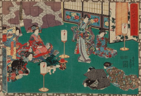 From the series Sono sugata yukari no utsushi-e (Magic Lantern Slides of That Romantic Purple Figure