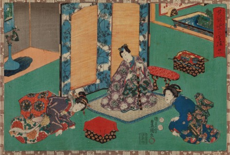 From the series Sono sugata yukari no utsushi-e (Magic Lantern Slides of That Romantic Purple Figure