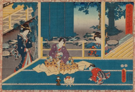 From the series Sono sugata yukari no utsushi-e (Magic Lantern Slides of That Romantic Purple Figure
