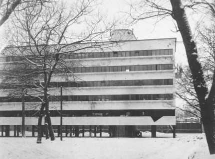 The Narkomfin Building in Moscow, 1928-1929.