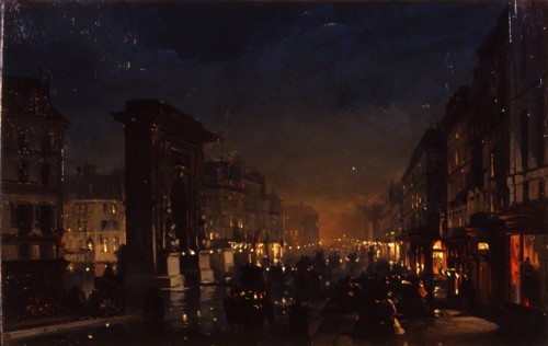 Paris, Boulevard and the Porte Saint-Denis, 1855.