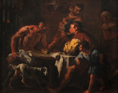 Satyr and peasant family.