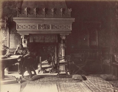 François Flameng (1856-1923) in his workshop, c. 1890.