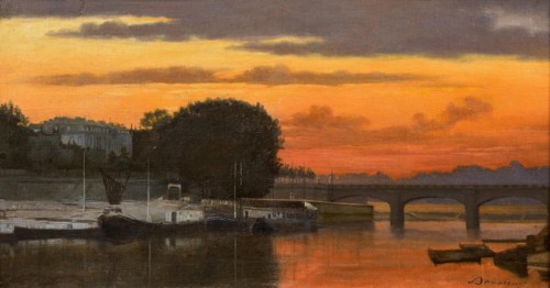 The Pont de la Concorde at sunset, c. 1837.